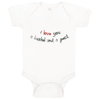 Baby Clothes Black and Red I Love You Pushel and Beck Baby Bodysuits Cotton