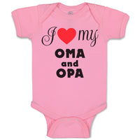 Baby Clothes I Love My Oma & Opa German Grandparents Grandparents Baby Bodysuits