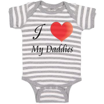 Baby Clothes Pride Love Daddies Rainbow Heart Gay Lgbtq Father's Day Cotton