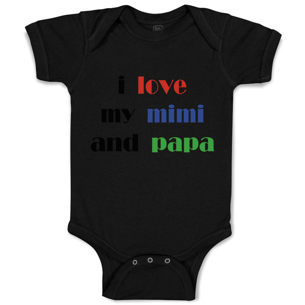 Baby Clothes I Love My Mimi and Papa Grandparents Baby Bodysuits Cotton