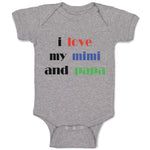 Baby Clothes I Love My Mimi and Papa Grandparents Baby Bodysuits Cotton