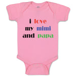 Baby Clothes I Love My Mimi and Papa Grandparents Baby Bodysuits Cotton