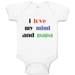 Baby Clothes I Love My Mimi and Papa Grandparents Baby Bodysuits Cotton