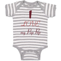 Baby Clothes I Love My Pop Pop Grandparents Baby Bodysuits Boy & Girl Cotton