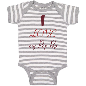 Baby Clothes I Love My Pop Pop Grandparents Baby Bodysuits Boy & Girl Cotton