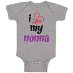 Baby Clothes I Love My Nonna Style B Grandmother Grandma Baby Bodysuits Cotton