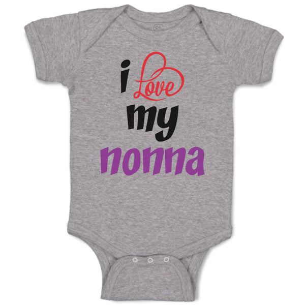 Baby Clothes I Love My Nonna Style B Grandmother Grandma Baby Bodysuits Cotton