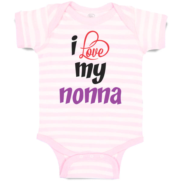 Baby Clothes I Love My Nonna Style B Grandmother Grandma Baby Bodysuits Cotton