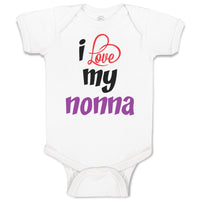 Baby Clothes I Love My Nonna Style B Grandmother Grandma Baby Bodysuits Cotton