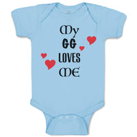 Baby Clothes My Gg Loves Me Grandma Grandmother Funny Baby Bodysuits Cotton