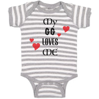 Baby Clothes My Gg Loves Me Grandma Grandmother Funny Baby Bodysuits Cotton