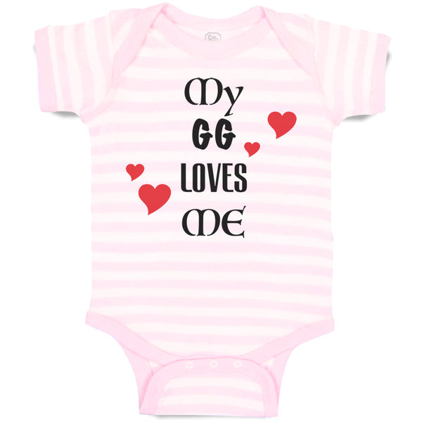 Baby Clothes My Gg Loves Me Grandma Grandmother Funny Baby Bodysuits Cotton