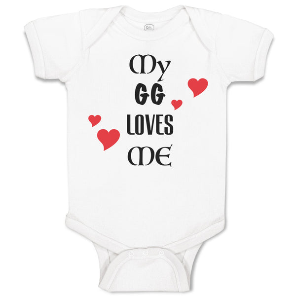 Baby Clothes My Gg Loves Me Grandma Grandmother Funny Baby Bodysuits Cotton