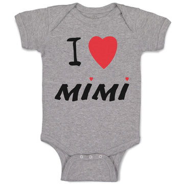Baby Clothes I Love Mimi Grandmother Grandma Baby Bodysuits Boy & Girl Cotton