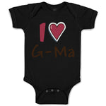 Baby Clothes I Love Grandma Grandmother Grandma Baby Bodysuits Boy & Girl Cotton