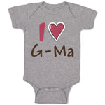Baby Clothes I Love Grandma Grandmother Grandma Baby Bodysuits Boy & Girl Cotton