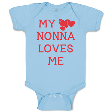 Baby Clothes My Nonna Loves Me Grandmother Grandma Baby Bodysuits Cotton