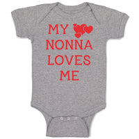 Baby Clothes My Nonna Loves Me Grandmother Grandma Baby Bodysuits Cotton