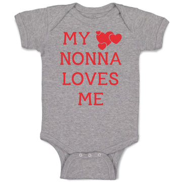Baby Clothes My Nonna Loves Me Grandmother Grandma Baby Bodysuits Cotton