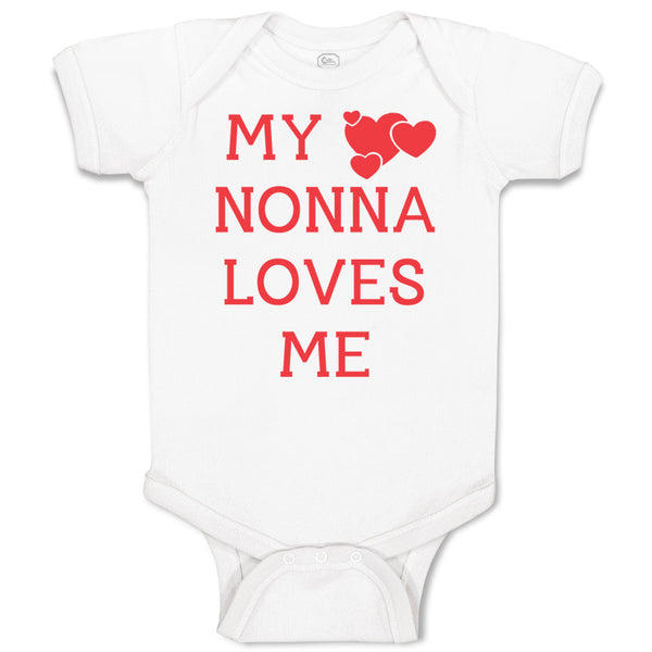 Baby Clothes My Nonna Loves Me Grandmother Grandma Baby Bodysuits Cotton