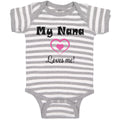 Baby Clothes My Nana Loves Me! Heart Grandmother Grandma Baby Bodysuits Cotton