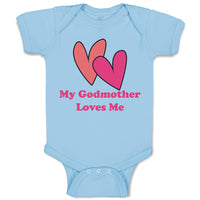 Baby Clothes My Godmother Loves Me Funny Baby Bodysuits Boy & Girl Cotton