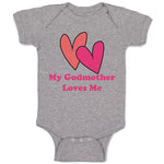 Baby Clothes My Godmother Loves Me Funny Baby Bodysuits Boy & Girl Cotton