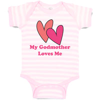 Baby Clothes My Godmother Loves Me Funny Baby Bodysuits Boy & Girl Cotton