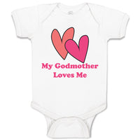 Baby Clothes My Godmother Loves Me Funny Baby Bodysuits Boy & Girl Cotton