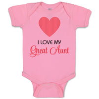 Baby Clothes I Love My Great Aunt Baby Bodysuits Boy & Girl Cotton