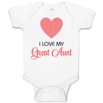 Baby Clothes I Love My Great Aunt Baby Bodysuits Boy & Girl Cotton