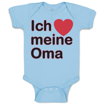 Baby Clothes Ich Meine Oma I Love My Grandma Grandmother Grandma Baby Bodysuits