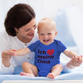 Baby Clothes Ich Meine Oma I Love My Grandma Grandmother Grandma Baby Bodysuits