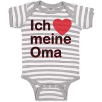 Baby Clothes Ich Meine Oma I Love My Grandma Grandmother Grandma Baby Bodysuits