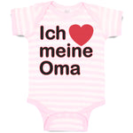 Baby Clothes Ich Meine Oma I Love My Grandma Grandmother Grandma Baby Bodysuits