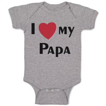 Baby Clothes I Love My Heart Papa Dad Father's Day Baby Bodysuits Cotton