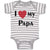 Baby Clothes I Love My Heart Papa Dad Father's Day Baby Bodysuits Cotton