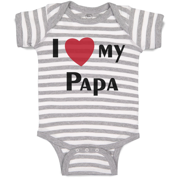 Baby Clothes I Love My Heart Papa Dad Father's Day Baby Bodysuits Cotton
