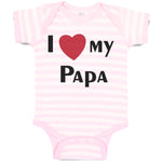 Baby Clothes I Love My Heart Papa Dad Father's Day Baby Bodysuits Cotton
