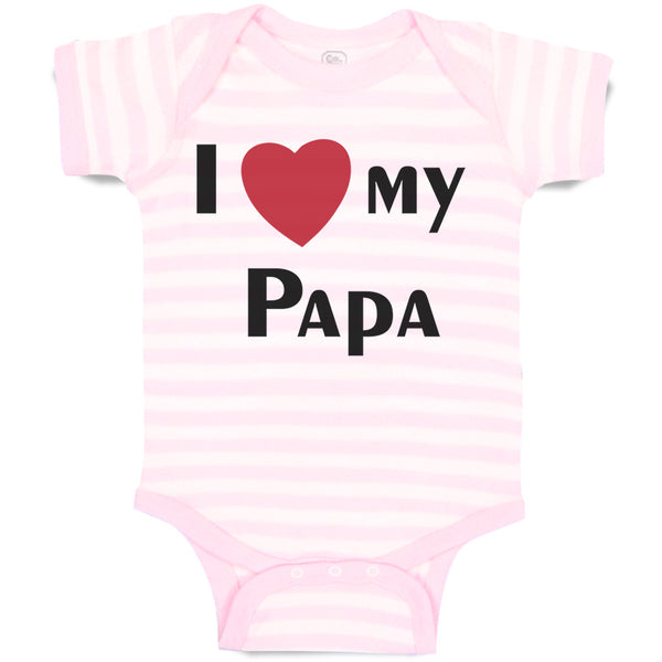 Baby Clothes I Love My Heart Papa Dad Father's Day Baby Bodysuits Cotton