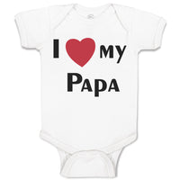 Baby Clothes I Love My Heart Papa Dad Father's Day Baby Bodysuits Cotton