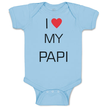Baby Clothes I Love Heart My Papi Valentines Love Baby Bodysuits Cotton