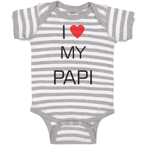 Baby Clothes I Love Heart My Papi Valentines Love Baby Bodysuits Cotton