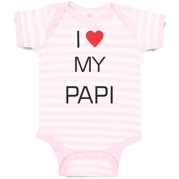 Baby Clothes I Love Heart My Papi Valentines Love Baby Bodysuits Cotton