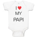 Baby Clothes I Love Heart My Papi Valentines Love Baby Bodysuits Cotton