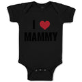Baby Clothes I Love Heart Mammy Mom Mothers Day Baby Bodysuits Boy & Girl Cotton