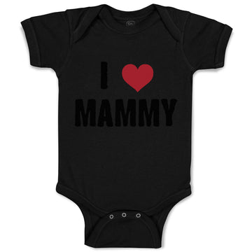 Baby Clothes I Love Heart Mammy Mom Mothers Day Baby Bodysuits Boy & Girl Cotton