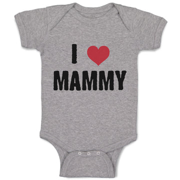 Baby Clothes I Love Heart Mammy Mom Mothers Day Baby Bodysuits Boy & Girl Cotton
