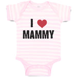 Baby Clothes I Love Heart Mammy Mom Mothers Day Baby Bodysuits Boy & Girl Cotton