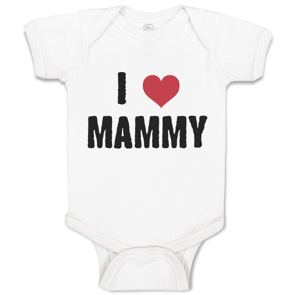 Baby Clothes I Love Heart Mammy Mom Mothers Day Baby Bodysuits Boy & Girl Cotton